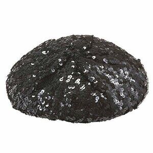 3/$20 Childrens Place Sequin Beret Hat Gunmetal Silver Gray Party Fashionista